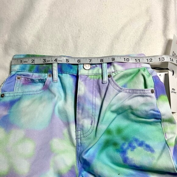 BDG Womens 24” High-Waisted Floral Print Wide-Leg Jeans Pastel - Picture 4 of 16